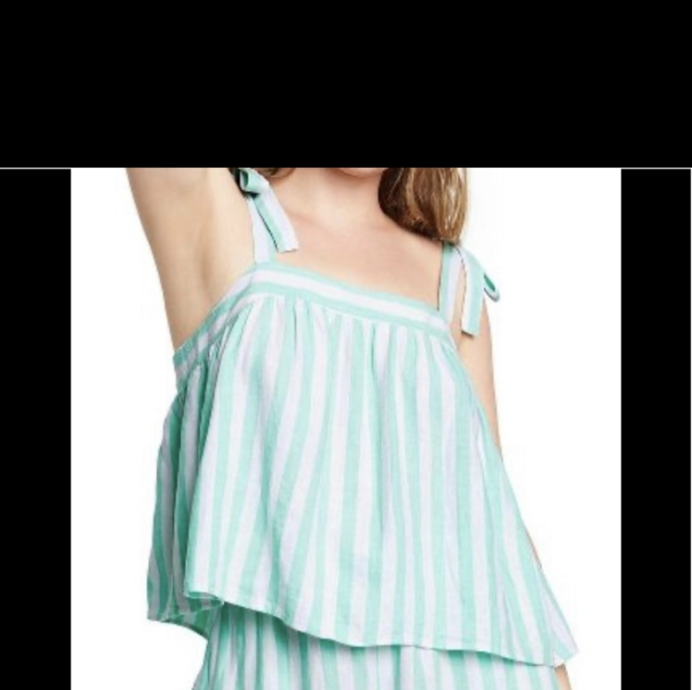 Stoney Clover Lane x Target Green Stripe Tank Top 1X and XL